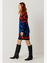 SKFK Plavo-narančasta ženska džemper haljina SKFK s uzorkom