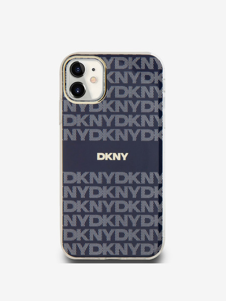 DKNY PC/TPU ponovljeni uzorak Tonal Stripe Magsafe stražnja maska ​​za iPhone 11 plava DKNY