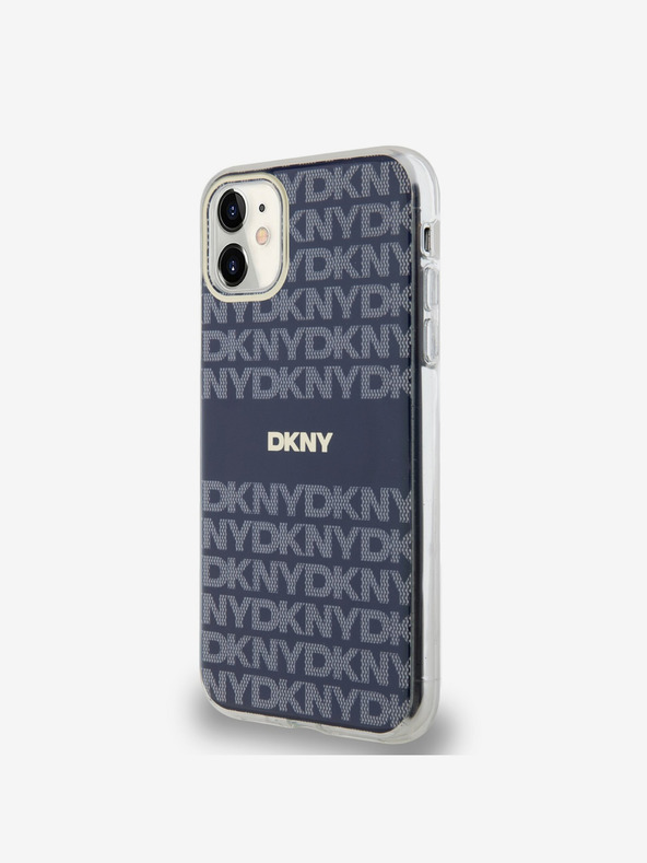 DKNY PC/TPU ponovljeni uzorak Tonal Stripe Magsafe stražnja maska ​​za iPhone 11 plava DKNY