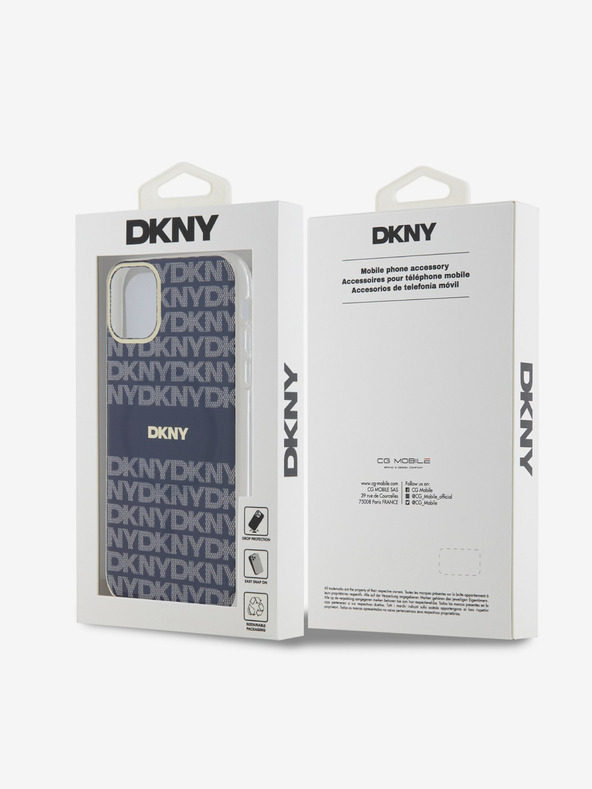 DKNY PC/TPU ponovljeni uzorak Tonal Stripe Magsafe stražnja maska ​​za iPhone 11 plava DKNY