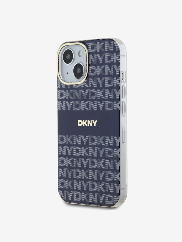 DKNY PC/TPU ponovljeni uzorak Tonal Stripe Magsafe stražnja maska ​​za iPhone 15 plava DKNY