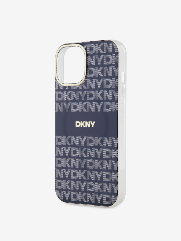 DKNY PC/TPU ponovljeni uzorak Tonal Stripe Magsafe stražnja maska ​​za iPhone 15 plava DKNY