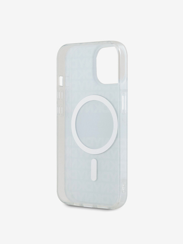 DKNY PC/TPU ponovljeni uzorak Tonal Stripe Magsafe stražnja maska ​​za iPhone 15 plava DKNY