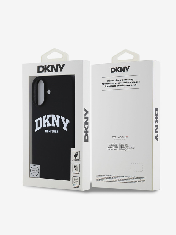 DKNY DKNY Liquid Silicone Arch Logo MagSafe stražnja maska ​​za iPhone 16 crna