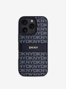 DKNY DKNY PU kožna stražnja maska ​​s ponavljajućim uzorkom u tonskim prugama za iPhone 16 Pro Max plava