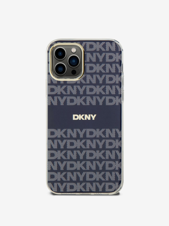 DKNY PC/TPU ponavljajući uzorak Tonal Stripe Magsafe stražnja maska ​​za iPhone 12/12 Pro plava DKNY