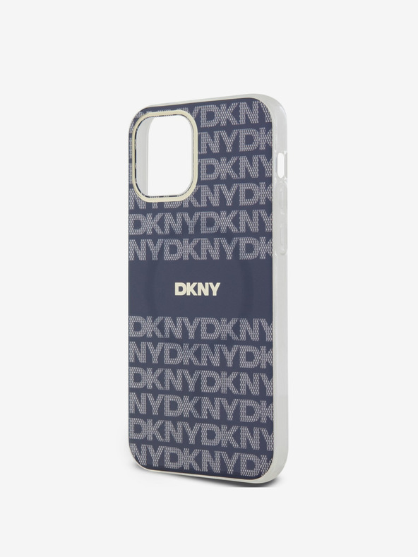 DKNY PC/TPU ponavljajući uzorak Tonal Stripe Magsafe stražnja maska ​​za iPhone 12/12 Pro plava DKNY