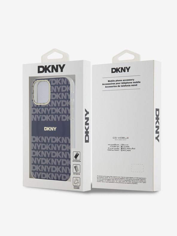 DKNY PC/TPU ponavljajući uzorak Tonal Stripe Magsafe stražnja maska ​​za iPhone 12/12 Pro plava DKNY