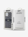 DKNY PC/TPU ponavljajući uzorak Tonal Stripe Magsafe stražnja maska ​​za iPhone 14 crna DKNY