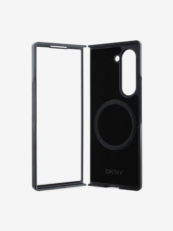 DKNY DKNY PU kožna donja traka s ponavljajućim uzorkom MagSafe stražnja maska ​​za Samsung Galaxy Z Fold 6 smeđa