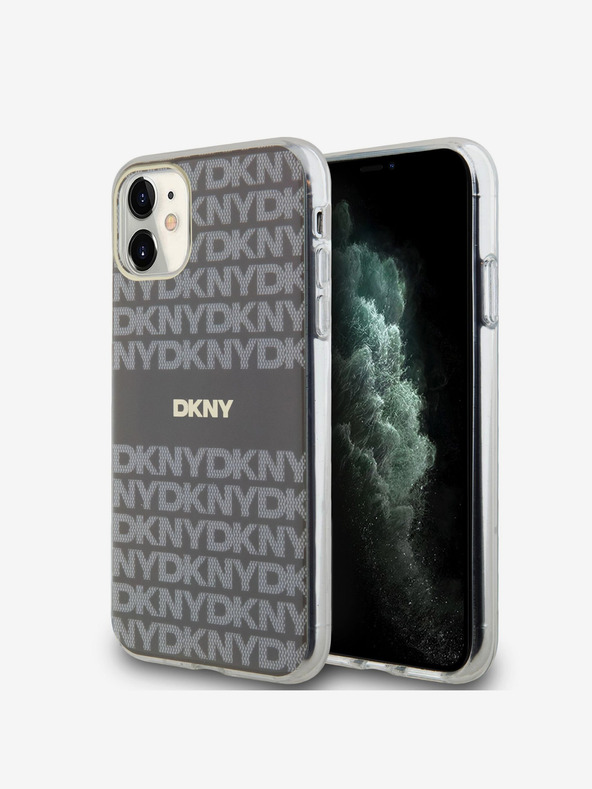 DKNY PC/TPU ponovljeni uzorak Tonal Stripe Magsafe stražnja maska ​​za iPhone 11 bež DKNY
