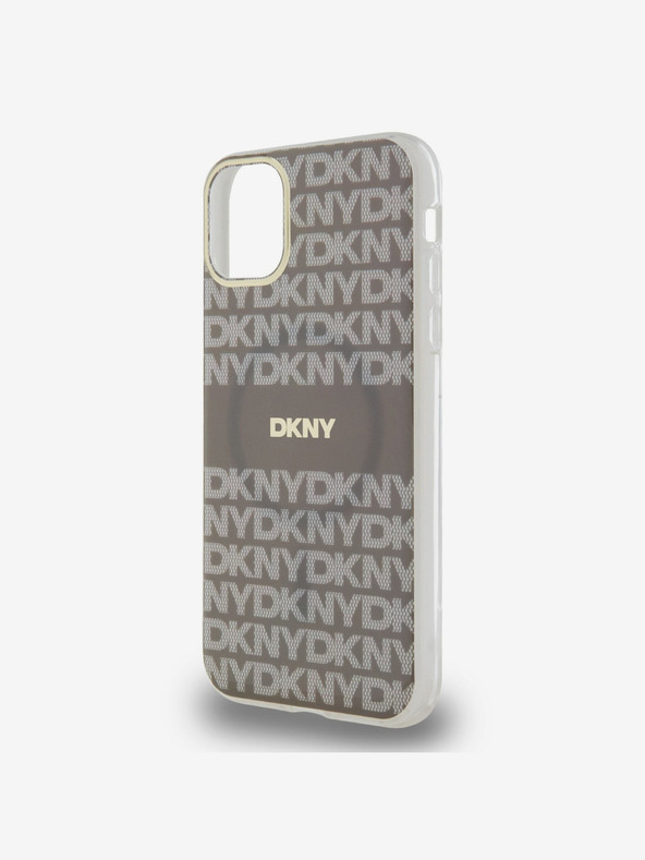 DKNY PC/TPU ponovljeni uzorak Tonal Stripe Magsafe stražnja maska ​​za iPhone 11 bež DKNY