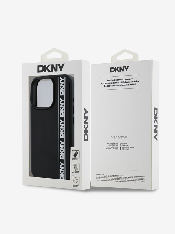 DKNY DKNY stražnja maska ​​s 3D gumenim repetitorskim logotipom za iPhone 16 Pro Max crna