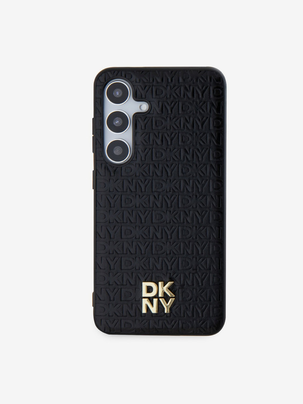 DKNY DKNY PU kožna ponovljena šara logotipa Magsafe stražnja maska ​​za Samsung Galaxy S24+ crna