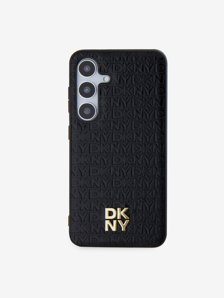 DKNY DKNY PU kožna ponovljena šara logotipa Magsafe stražnja maska ​​za Samsung Galaxy S24+ crna