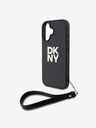 DKNY DKNY PU kožna stražnja maska ​​s logotipom narukvice za iPhone 16 crna