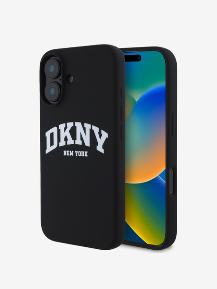 DKNY DKNY Liquid Silicone Arch Logo MagSafe stražnja maska ​​za iPhone 16 Plus crna