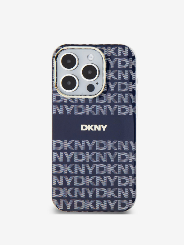 DKNY PC/TPU ponavljajući uzorak Tonal Stripe Magsafe stražnja maska ​​za iPhone 13 Pro Plava DKNY