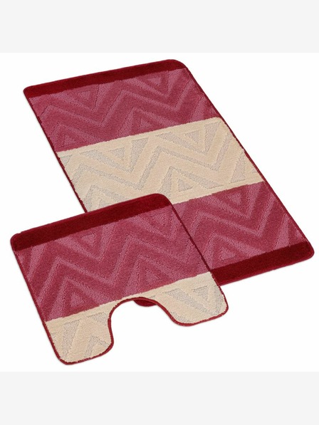 Bellatex Otirač za kupaonicu i WC chevron bordo Bellatex