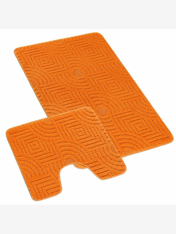 Bellatex Prostirka za kupaonicu i WC labirint narančasta Bellatex