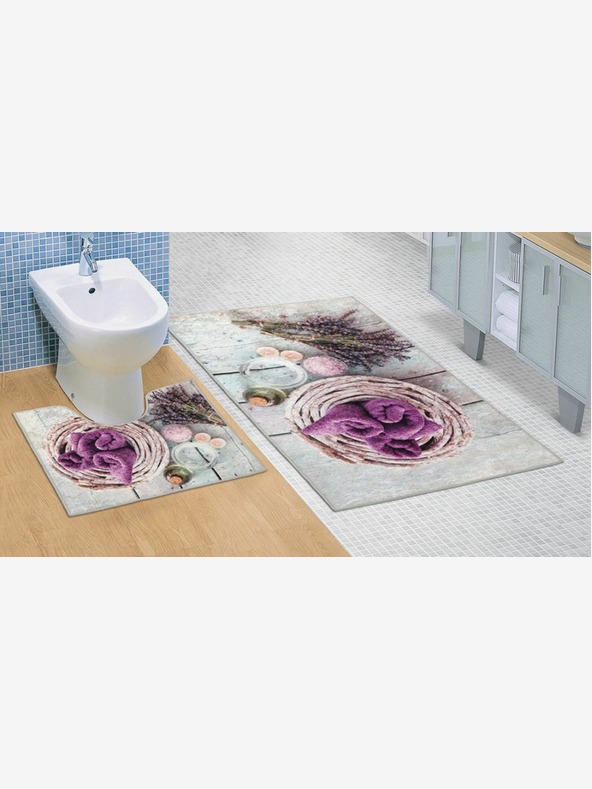 Bellatex Prostirka za kupaonicu i WC Lavanda 3D Bellatex