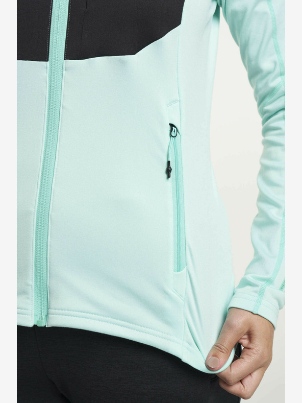 Tenson Ženska funkcionalna majica s kapuljačom Tenson Txlite Full Zip W svijetlo tirkizna