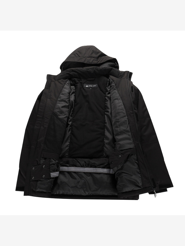 ALPINE PRO Muška skijaška jakna s ptx snježnom membranom ALPINE PRO COMED crna