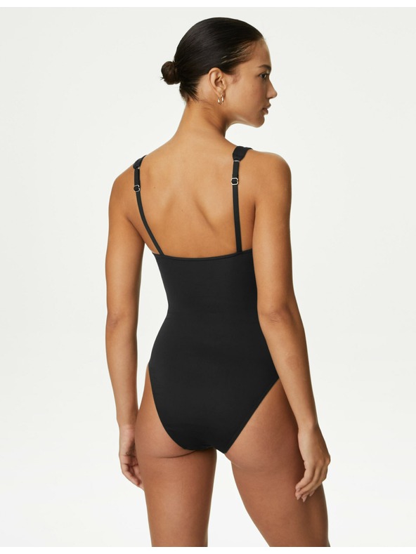 Marks & Spencer Marks & Spencer crni kupaći kostim za oblikovanje trbuščića s niskim izrezom