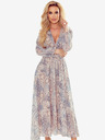 numoco Midi haljina od šifona - bež i plavi boho uzorak Numoco