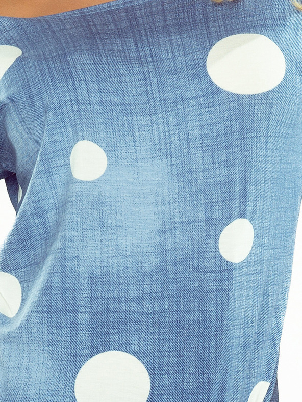 numoco Sportska haljina - traperice na bijele točkice Numoco