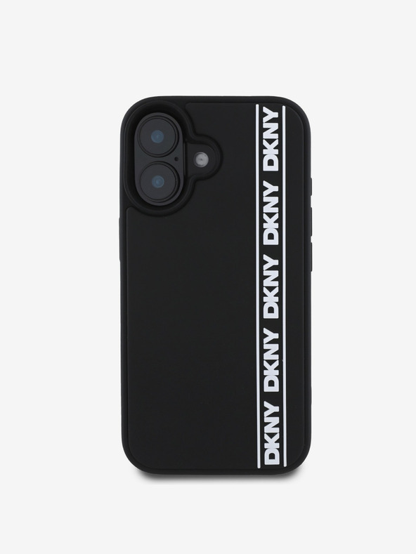 DKNY DKNY stražnja maska ​​s 3D gumenim repetitorskim logotipom za iPhone 16 crna