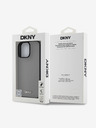 DKNY PU Leather Silver Metal Logo Magsafe iPhone 16 Pro Grey Etui za telefon