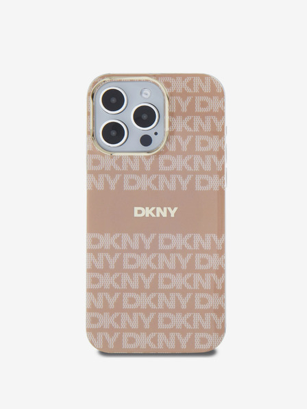 DKNY PC/TPU ponavljajući uzorak Tonal Stripe Magsafe stražnja maska ​​za iPhone 15 Pro Max Pink DKNY