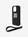 DKNY DKNY PU kožna stražnja maska ​​s logotipom narukvice za iPhone 16 Pro crna