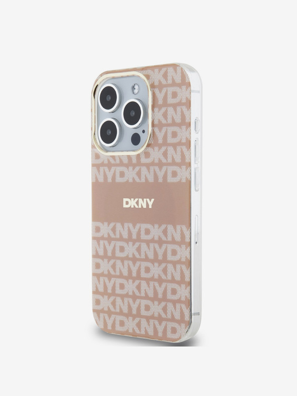 DKNY PC/TPU Ponavljajući uzorak Tonal Stripe Magsafe stražnja maska ​​za iPhone 13 Pro Pink DKNY