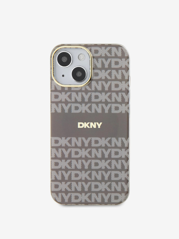DKNY PC/TPU ponovljeni uzorak Tonal Stripe Magsafe stražnja maska ​​za iPhone 14 bež DKNY