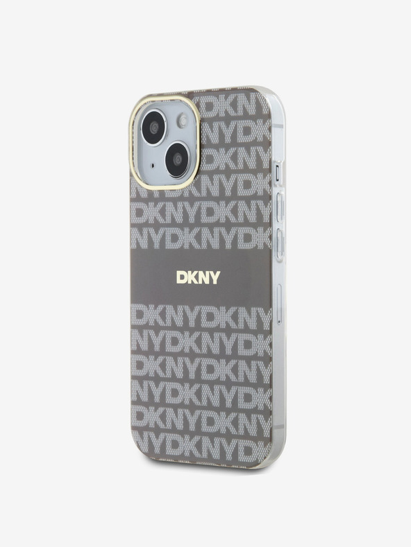 DKNY PC/TPU ponovljeni uzorak Tonal Stripe Magsafe stražnja maska ​​za iPhone 14 bež DKNY