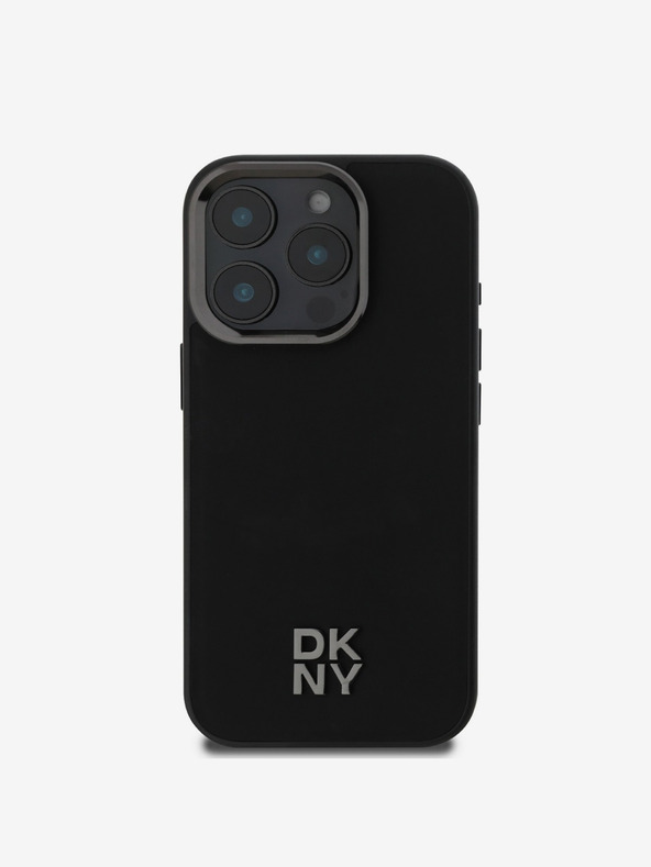 DKNY DKNY PU kožni logotip Magsafe stražnja maska ​​za iPhone 16 Pro Max crna