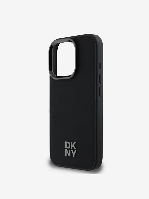 DKNY DKNY PU kožni logotip Magsafe stražnja maska ​​za iPhone 16 Pro Max crna