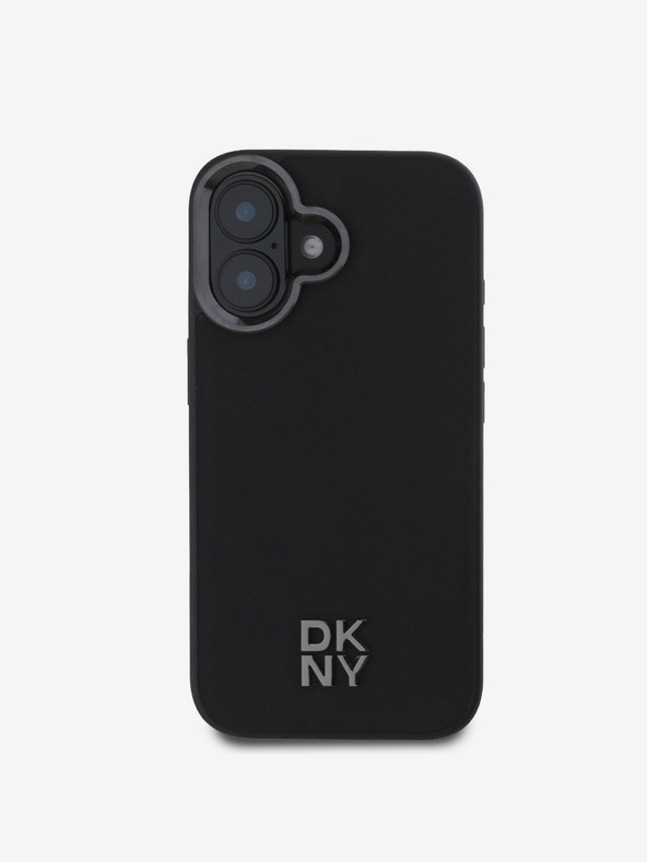 DKNY DKNY PU kožni logotip Magsafe stražnja maska ​​za iPhone 16 crna