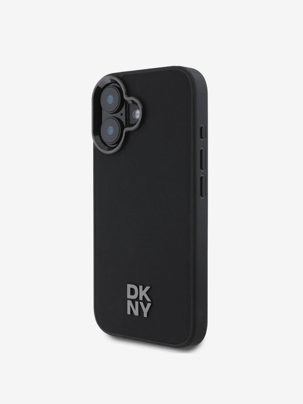DKNY DKNY PU kožni logotip Magsafe stražnja maska ​​za iPhone 16 crna