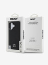 DKNY DKNY PU kožni logotip Magsafe stražnja maska ​​za iPhone 16 crna