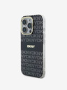 DKNY DKNY PC/TPU ponovljeni uzorak Tonal Stripe Magsafe stražnja maska ​​za iPhone 16 Pro Max crna