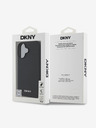 DKNY DKNY PU kožni srebrni metalni logotip Magsafe stražnja maska ​​za iPhone 16 crna