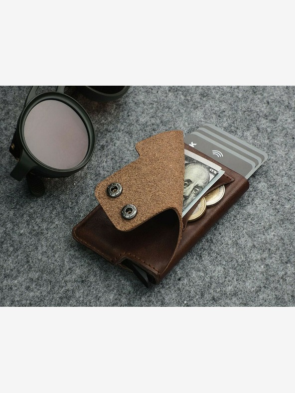 Pularys Pularys muški kožni novčanik Funky brown