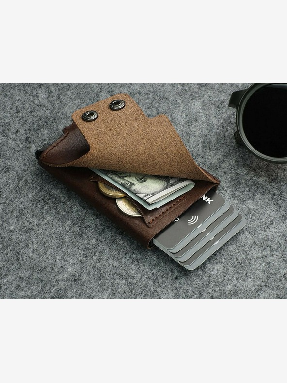 Pularys Pularys muški kožni novčanik Funky brown