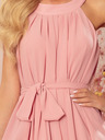 numoco Haljina od šifona na kravatu - puder roza Numoco ALIZEE