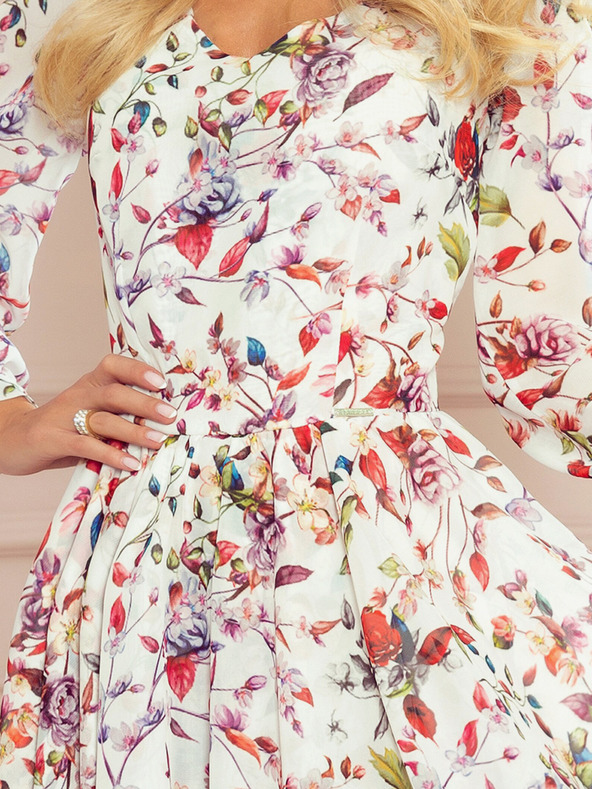 numoco Haljina s izrezom - šareni cvjetovi na svijetloj pozadini Numoco ZOE