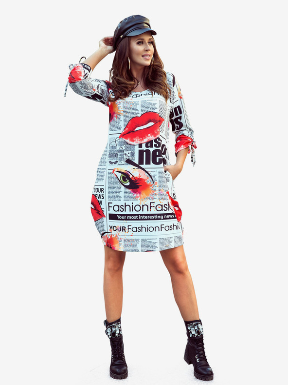 numoco Udobna prevelika haljina - Numoco SOPHIE novinski uzorak