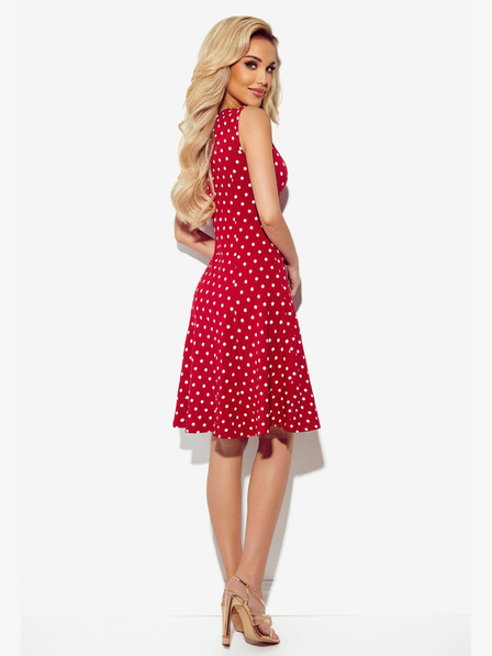 numoco Haljina s dekolteom - kestenjasta na točkice Numoco STELLA